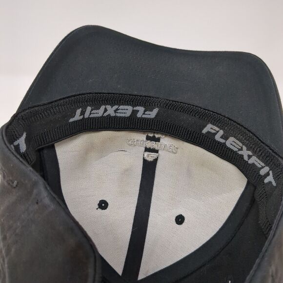 Quiksilver 1969 Fitted Hat Black L/XL Embroidered Flexfit 6 Panel - Picture 7 of 8